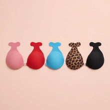 The Statement Bra in Blush, Scarlet, Indigo, Leopard and Onyx, side by side