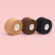 Sculpette Body Tape in Nude, Cocoa and Black side by side