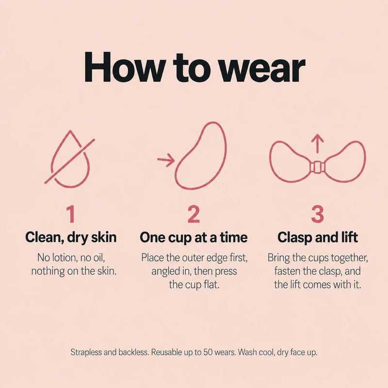 How to wear a sticky bra