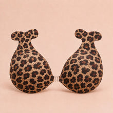 Sculpette Statement Bra in Leopard, adhesive strapless bra with a clear front clasp