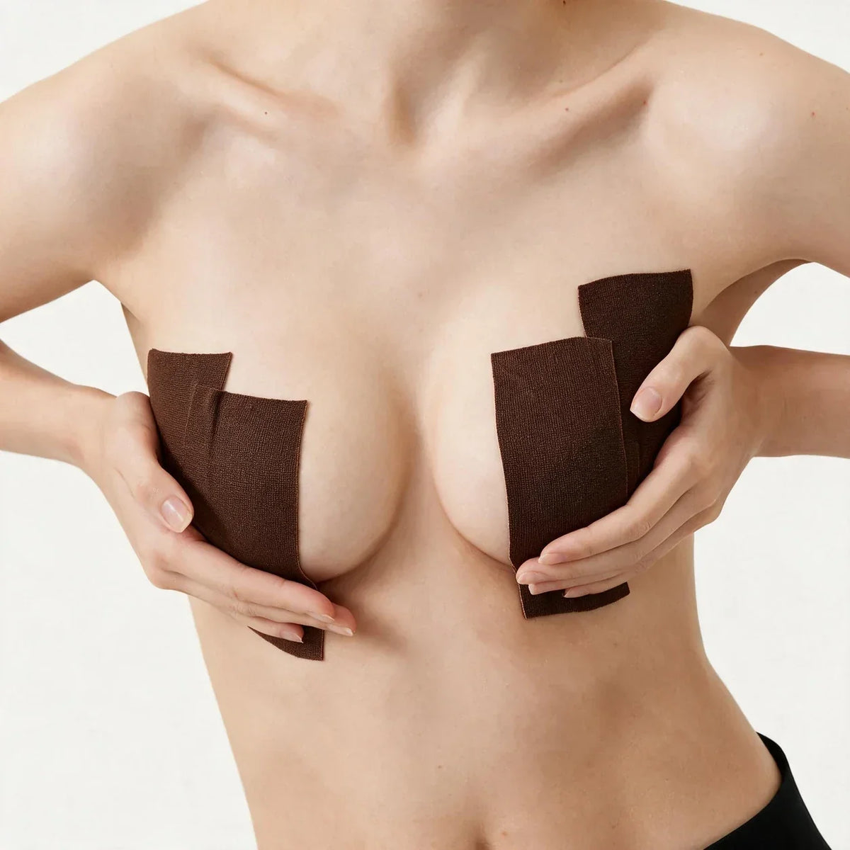 Applying Sculpette Body Tape in Cocoa